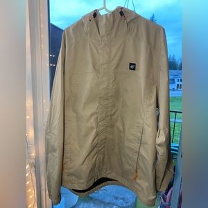 Dutch Bros Tan Windbreaker Rain Jacket size 2X